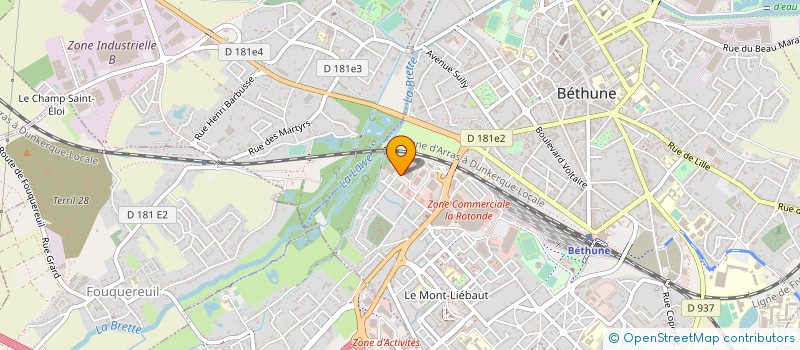 localisation de l'entreprise ATELIERS DE LA NAVE à BETHUNE