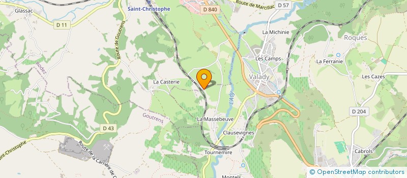 localisation de l'entreprise ATELIERS DE LA SOURCE DE ROSIERES  VALADY