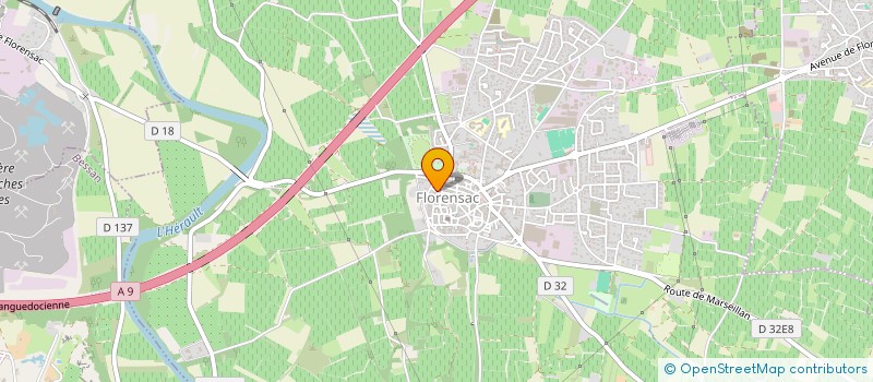 localisation de l'entreprise ATELIERS DE LA VALLEE DE L HLT à FLORENSAC