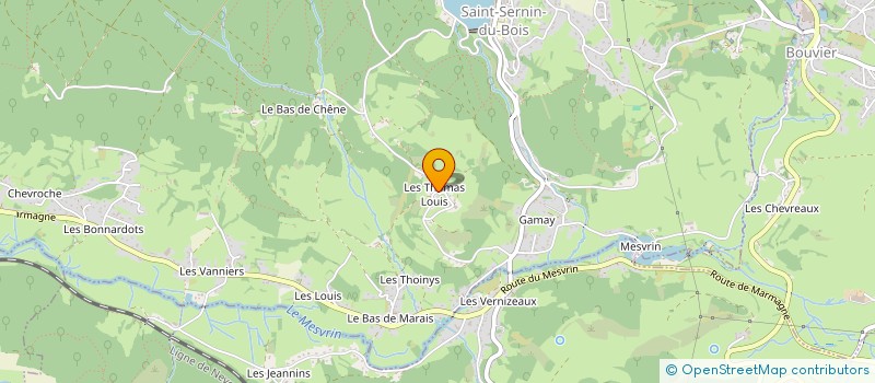 localisation de l'entreprise ATELIERS DE MAISONS CALETTE SARL (AMC)  SAINT SERNIN DU BOIS