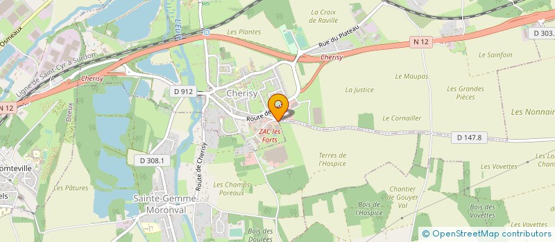 localisation de l'entreprise ATELIERS DE MECANIQUE DU PLESSIS à SAINTE-GEMME-MORONVAL