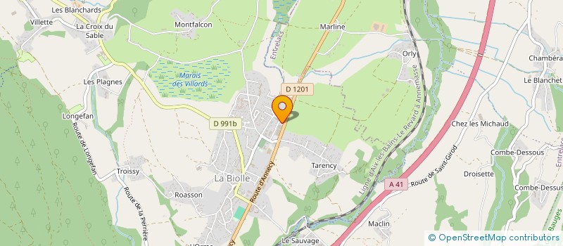 localisation de l'entreprise ATELIERS DE SAVOIE  LA BIOLLE