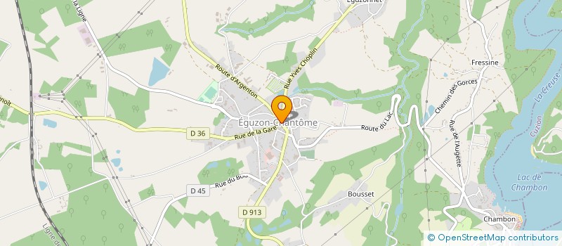 localisation de l'entreprise ATELIERS DE SEVERINE à EGUZON-CHANTOME