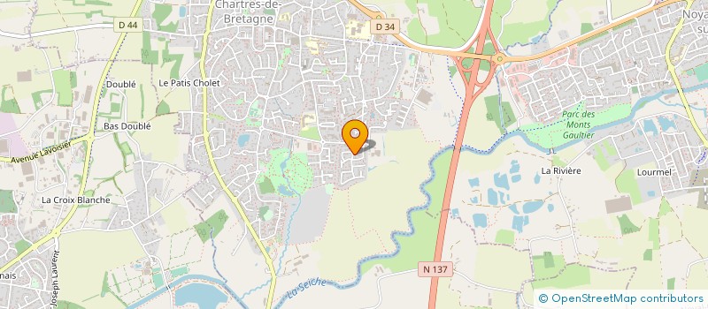 localisation de l'entreprise ATELIERS DE SOPHROLOGIE - DETENTE ET RELAXATION  CHARTRES-DE-BRETAGNE