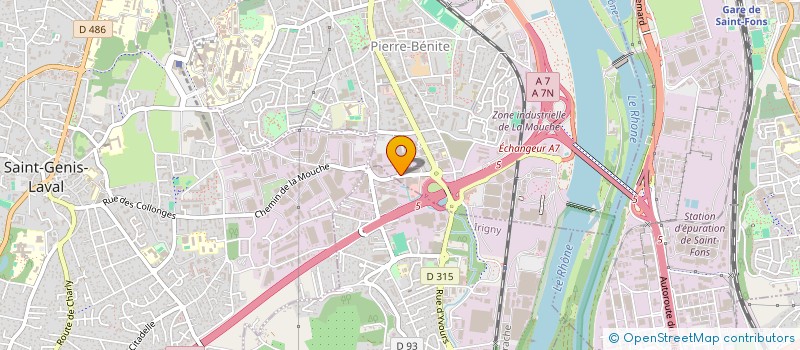 localisation de l'entreprise ATELIERS DE TISSAGE DE BUSSIERES ET DE CHALLES à OULLINS-PIERRE-BENITE