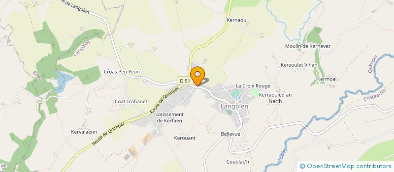 localisation de l'entreprise ATELIERS DENIS CAUGANT  LANGOLEN