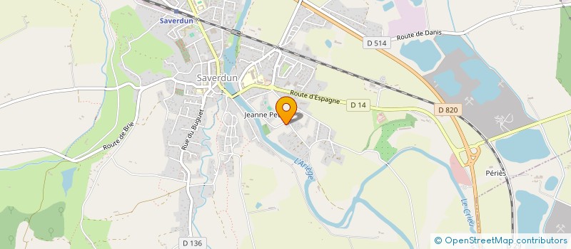 localisation de l'entreprise ATELIERS DES ARTS DE LA PEINTURE ET DE LA COUTURE (AAPC) à SAVERDUN