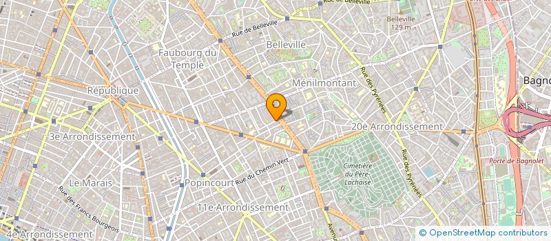 localisation de l'entreprise ATELIERS DU CHAUDRON  PARIS