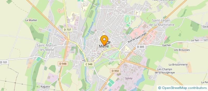 localisation de l'entreprise ATELIERS DU MELLOIS à MELLE