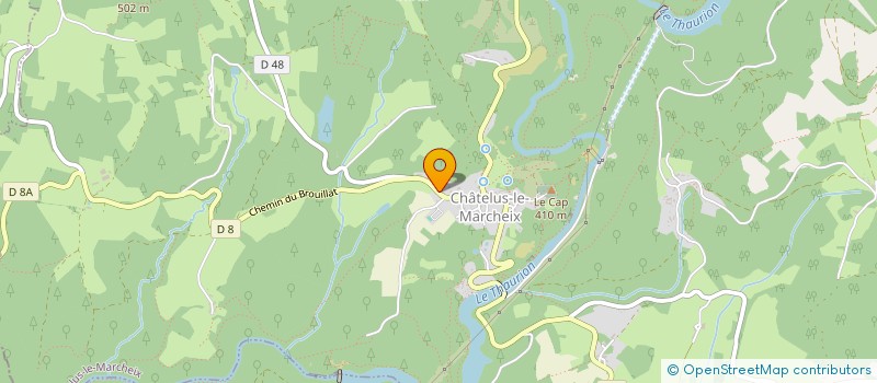 localisation de l'entreprise ATELIERS DU THAURION à CHATELUS-LE-MARCHEIX