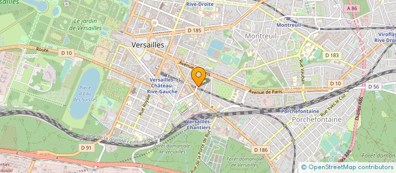 localisation de l'entreprise ATELIERS EBENISTERIE MENUISERIE D'ART à VERSAILLES
