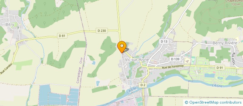 localisation de l'entreprise ATELIERS ELECTRO THERMIQUES DE VIC S AIS à VIC-SUR-AISNE