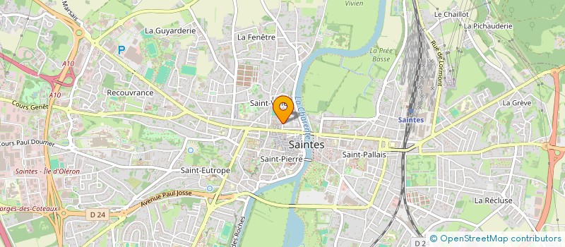localisation de l'entreprise ATELIERS ET PROJETS à SAINTES