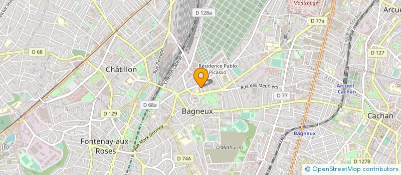 localisation de l'entreprise ATELIERS GRAPHIQUES à BAGNEUX