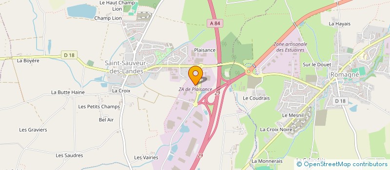 localisation de l'entreprise ATELIERS GROUAZEL  SAINT-SAUVEUR-DES-LANDES