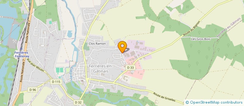 localisation de l'entreprise ATELIERS GUERIN à FERRIERES-EN-GATINAIS