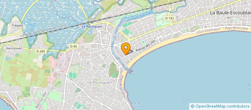localisation de l'entreprise ATELIERS HARDY à LA BAULE-ESCOUBLAC