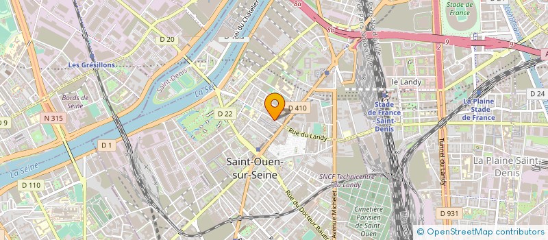 localisation de l'entreprise ATELIERS J R S A R L à SAINT-OUEN-SUR-SEINE