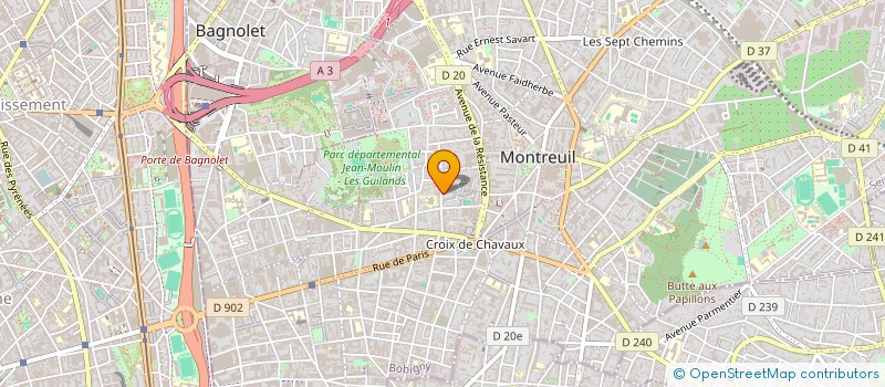 localisation de l'entreprise ATELIERS JEUNES CITOYENS à MONTREUIL