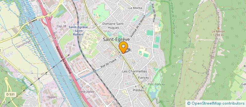 localisation de l'entreprise ATELIERS LAURENT HUBERT à SAINT-EGREVE