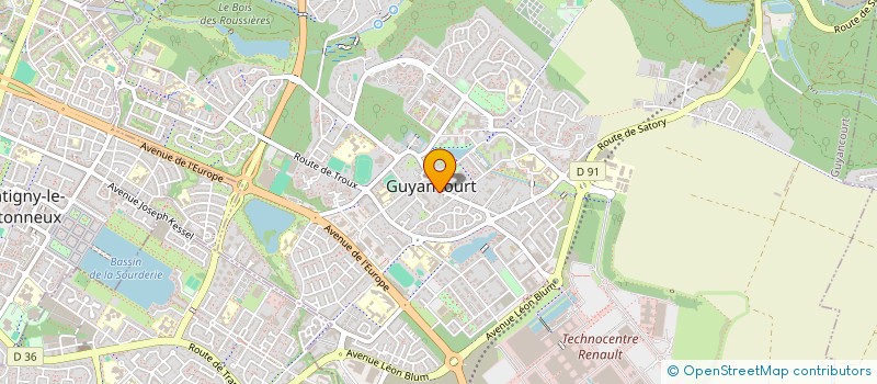 localisation de l'entreprise ATELIERS LEBLANC  GUYANCOURT