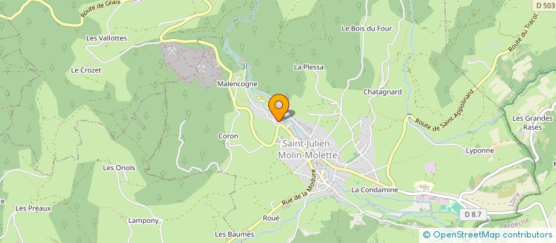 localisation de l'entreprise ATELIERS LIBERTE  SAINT-JULIEN-MOLIN-MOLETTE