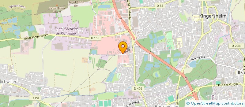 localisation de l'entreprise ATELIERS LIGIBEL à KINGERSHEIM