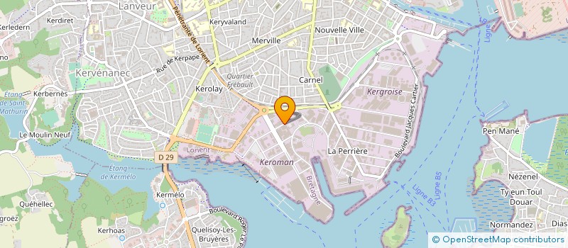 localisation de l'entreprise ATELIERS MECANIQUES DE KEROMAN à LORIENT