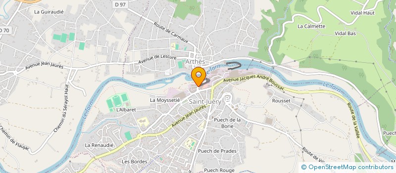 localisation de l'entreprise ATELIERS MECANIQUES DU SAUT DU TARN à SAINT-JUERY