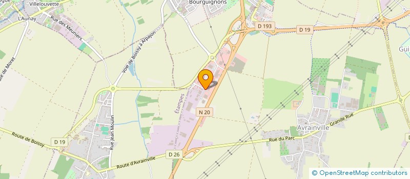 localisation de l'entreprise ATELIERS MECARROSSERIE 91 à AVRAINVILLE