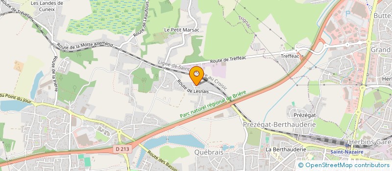 localisation de l'entreprise ATELIERS MENUISERIE BOURGEOIS à SAINT-NAZAIRE