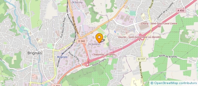 localisation de l'entreprise ATELIERS METAL  BRIGNAIS A T M B à BRIGNAIS