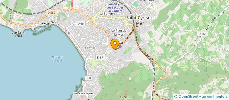 localisation de l'entreprise ATELIERS METS ET VINS DITE AMV SAINT CYR à SAINT-CYR-SUR-MER
