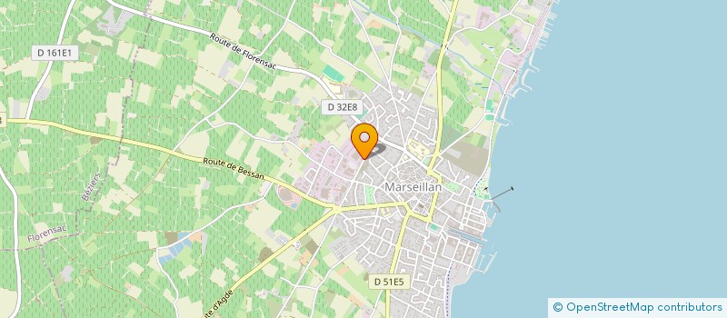 localisation de l'entreprise ATELIERS MICHEL FRERES à MARSEILLAN