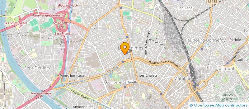 localisation de l'entreprise ATELIERS MUSICAUX CREATTEL  TOULOUSE