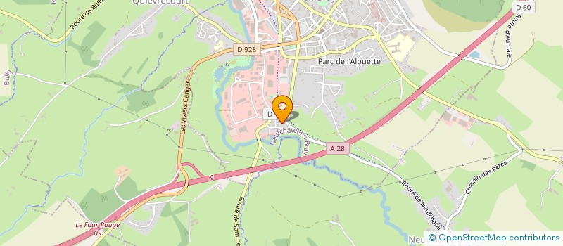 localisation de l'entreprise ATELIERS NEUFCHATELOIS DE MICROMECANIQUE à NEUFCHATEL-EN-BRAY