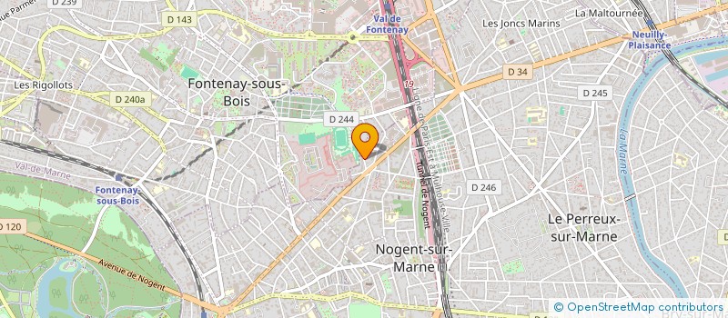 localisation de l'entreprise ATELIERS NOGENTAIS CHAUDRON A6 à NOGENT-SUR-MARNE