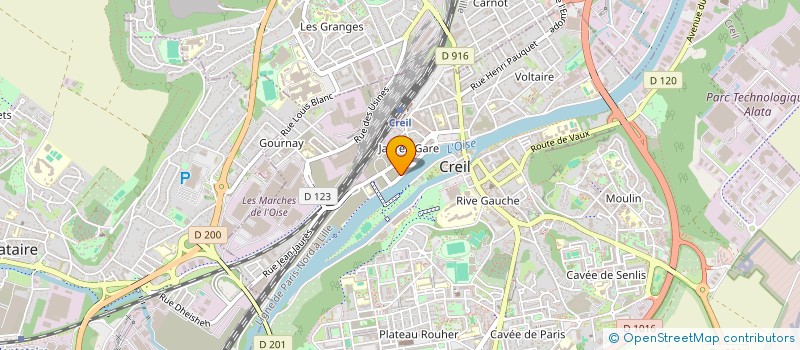 localisation de l'entreprise ATELIERS PARACH PRODUITS REVETUS OISE à CREIL