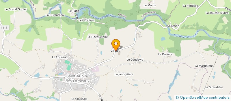 localisation de l'entreprise ATELIERS RAUD - AGENCEMENT D'INTERIEURS à SAINT-AUBIN-DES-ORMEAUX