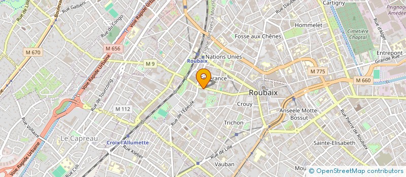 localisation de l'entreprise ATELIERS REMYCO à ROUBAIX