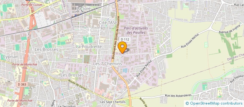 localisation de l'entreprise ATELIERS RHODANIENS à VAULX-EN-VELIN