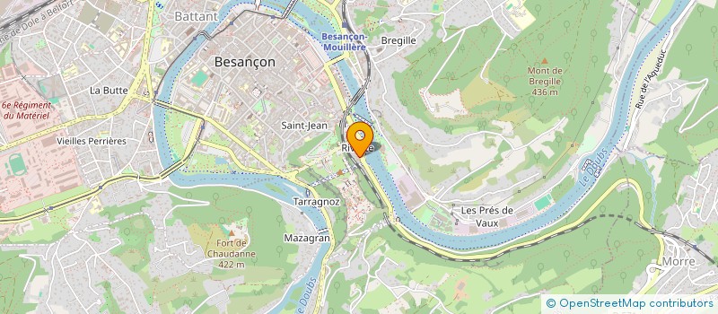 localisation de l'entreprise ATELIERS RICOCHETS  BESANCON