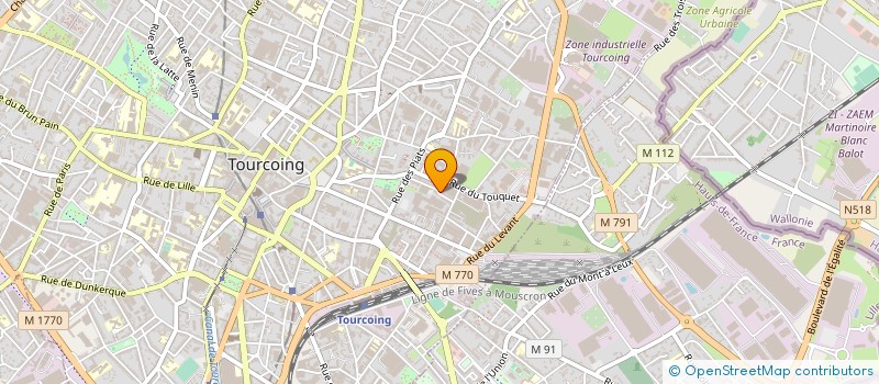 localisation de l'entreprise ATELIERS RODRIGUES FRERES à TOURCOING
