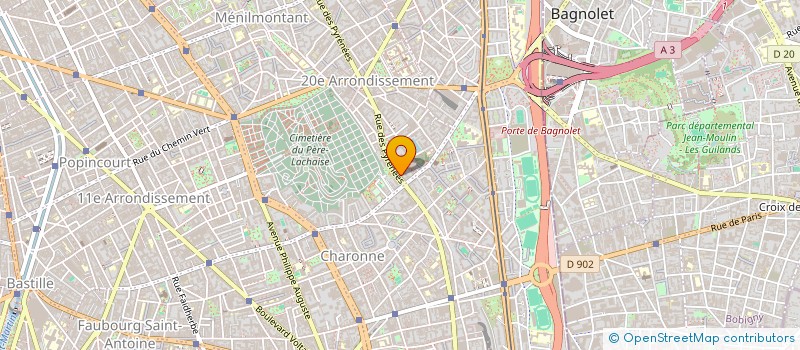 localisation de l'entreprise ATELIERS RSF à PARIS