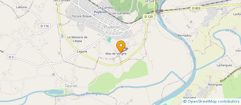 localisation de l'entreprise ATELIERS SECRETS DE METIERS  PUYBRUN