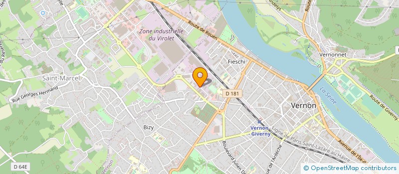 localisation de l'entreprise ATELIERS TAILLAGE VERNONNAIS à VERNON