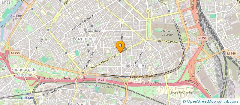 localisation de l'entreprise ATELIERS TEFFRI PEINT à LILLE