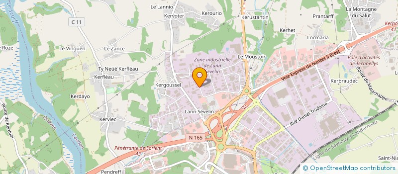 localisation de l'entreprise ATELIERS THERMIQUES SERVICES à CAUDAN