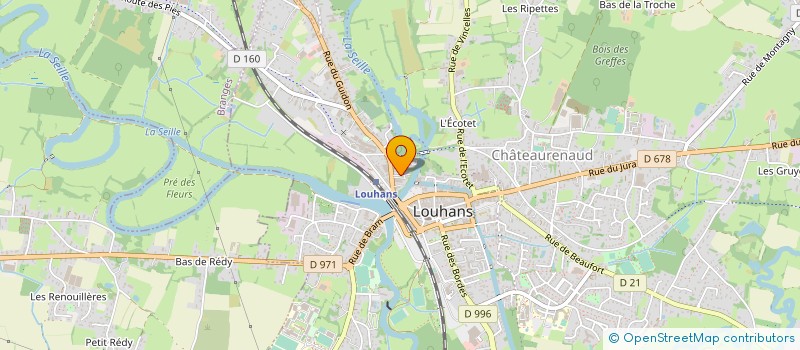 localisation de l'entreprise ATELIERS THOMASSET à LOUHANS