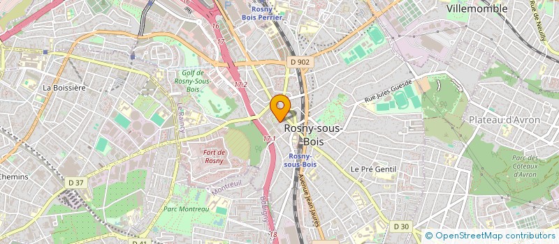 localisation de l'entreprise ATELIERS TIRESIAS à ROSNY-SOUS-BOIS